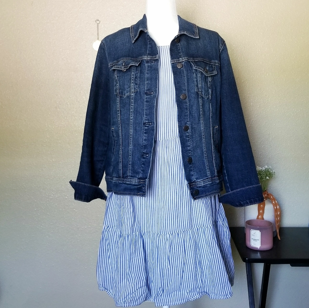 Old Navy | Blue/White Tiered Babydoll Dress